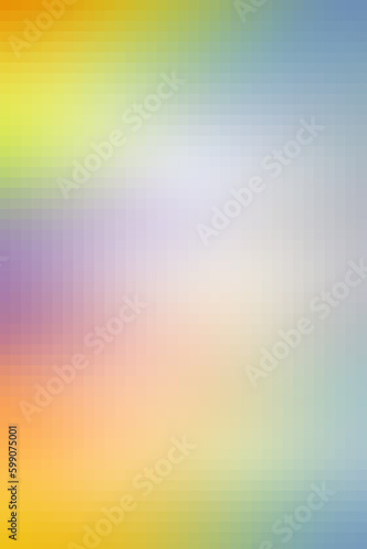 Pastel rainbow yellow blue gradient background. Various stripes. Vertical photo