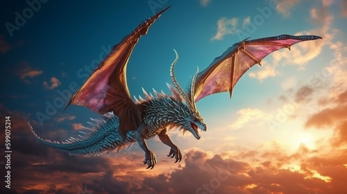 dragon in the sky .generative ai