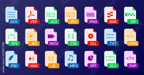 web file labels icon set vector illustration.