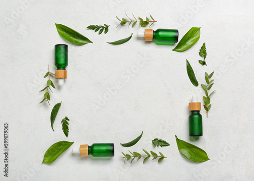 Green essential oil dropper...