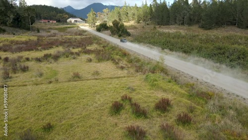 drone chasing car, valle nuevo constanza  photo