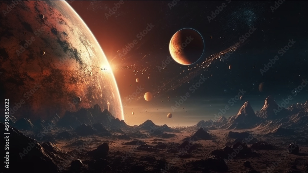Fantasy alien planet.generative ai Fantasy alien planet.generative ai