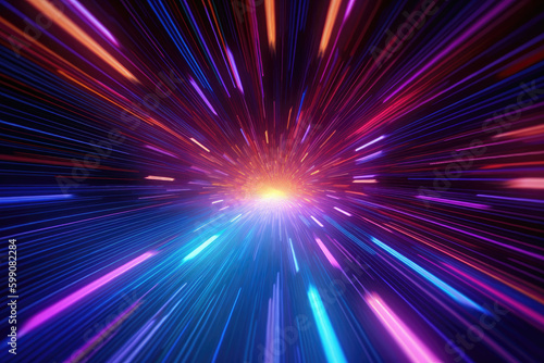 Hyperjump: A Neon Space Odyssey. Generative Ai