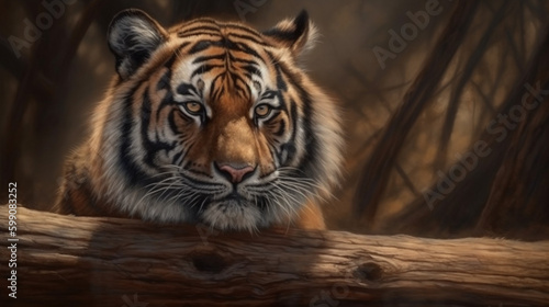Tiger in the jungle .generative ai