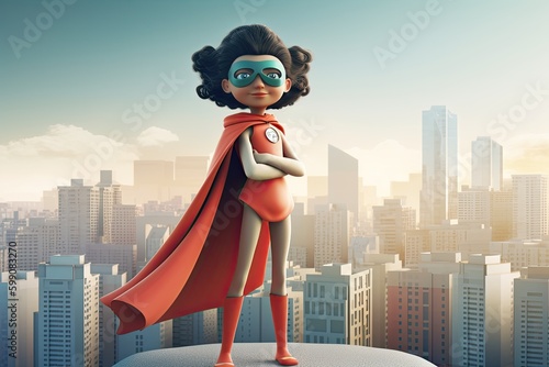Cute CartoonAfrican America...