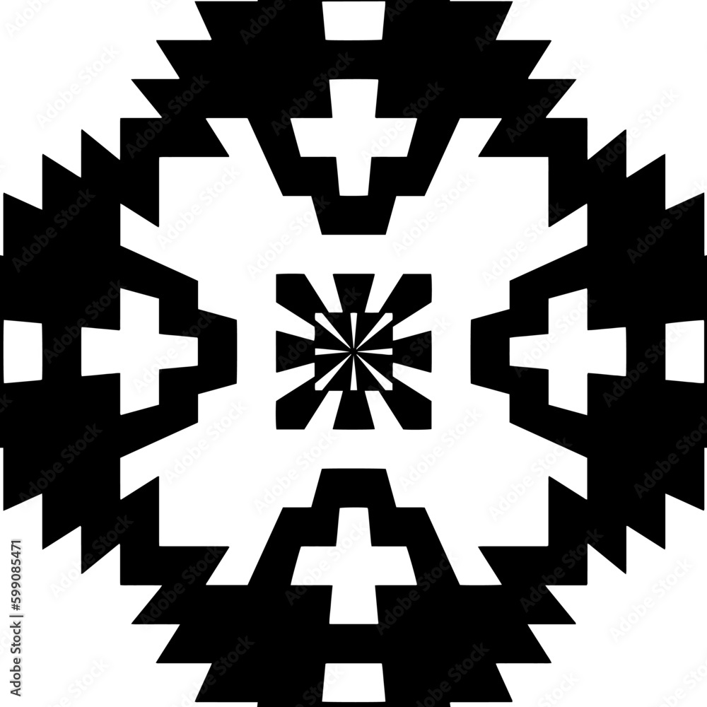 Obraz premium Geometric pattern. Black and white pattern for web page, textures, card, poster, fabric, textile.