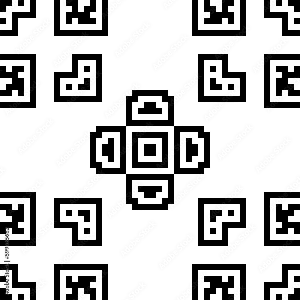 Geometric pattern. Black and white pattern for web page, textures, card, poster, fabric, textile.
Geometric pattern. Black and white pattern for web page, textures, card, poster, fabric, textile.