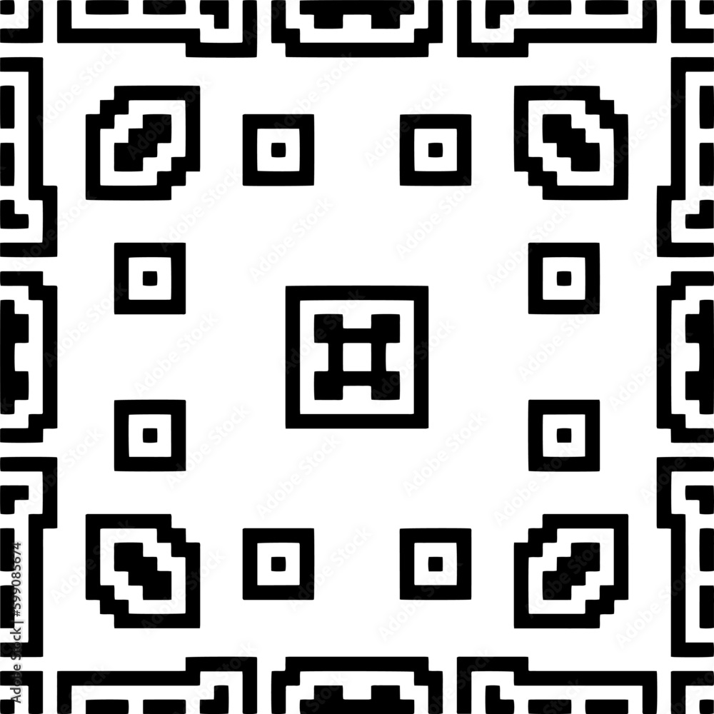Geometric pattern. Black and white pattern for web page, textures, card, poster, fabric, textile.
Geometric pattern. Black and white pattern for web page, textures, card, poster, fabric, textile.
