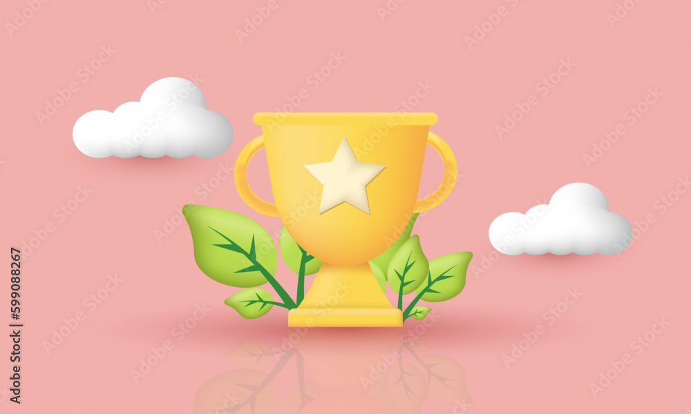 3d realistic trophy cup star illustration trendy icon modern style object symbols illustration isolated on background.3d design cartoon style. 3d realistic trophy cup star illustration trendy icon modern style object symbols illustration isolated on background.3d design cartoon style.