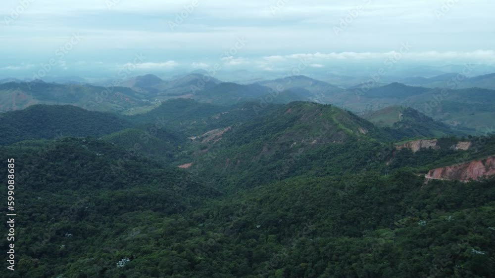 Aerial view of mountains on the countryside in Brazil Aerial view of mountains on the countryside in Brazil