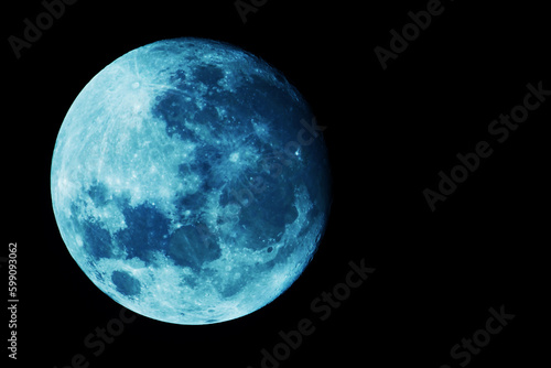 Fototapeta Naklejka Na Ścianę i Meble -  The moon is in space, on a dark background. Elements of this image furnished NASA.