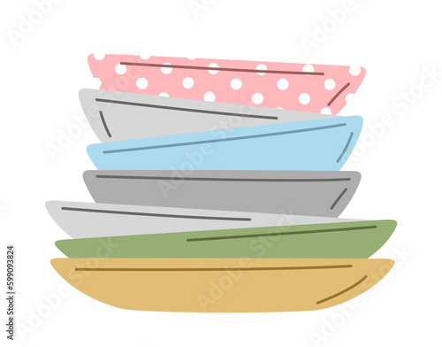 Sticker with set of plates