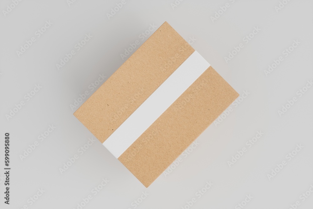 Cardboard Carton Box Mockup 3D Illustration Cardboard Carton Box Mockup 3D Illustration