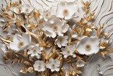 old gold tree decoration in wallpaper Generative AI