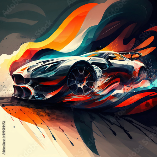 Fire paint car 