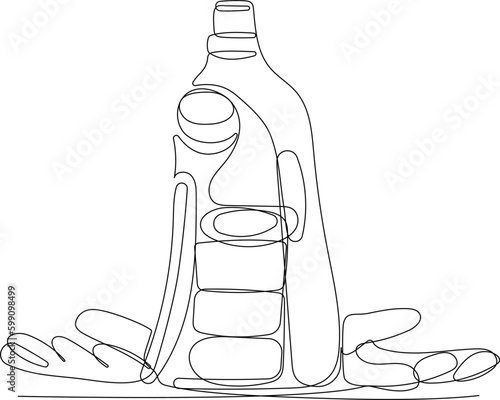 Home cleaning service landing page design concept, illustration of janitors with cleaning tools. Vector illustration Generative AI