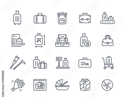 Linear luggage set