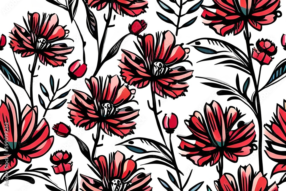 seamless pattern with flowers seamless pattern with flowers