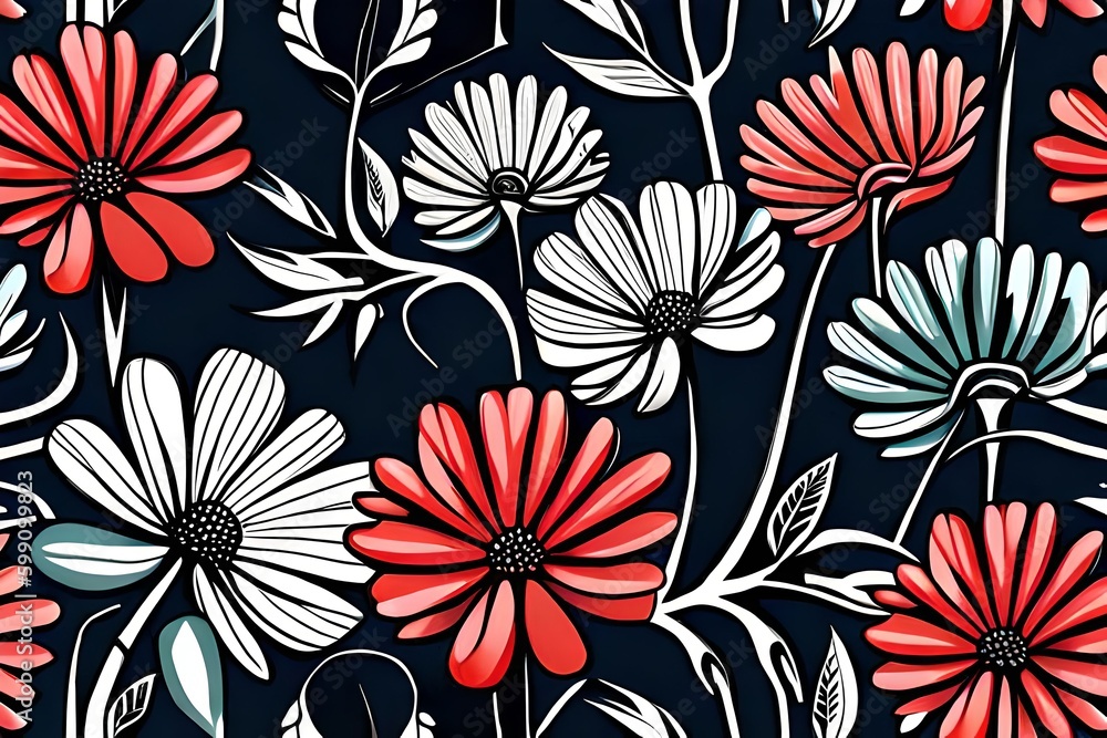 seamless pattern with flowers seamless pattern with flowers