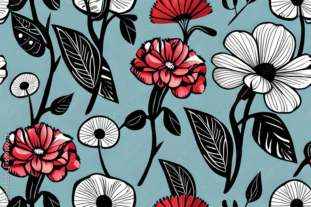 seamless pattern with flowers seamless pattern with flowers