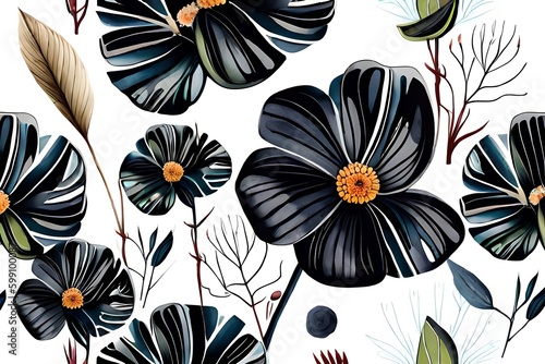 seamless pattern with flowers