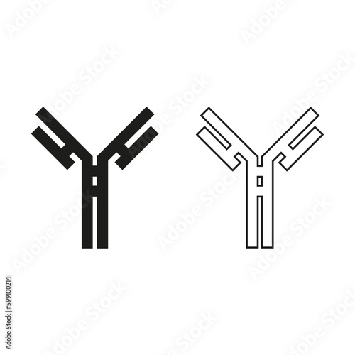 illustration of antibody immunoglobulin icon vector