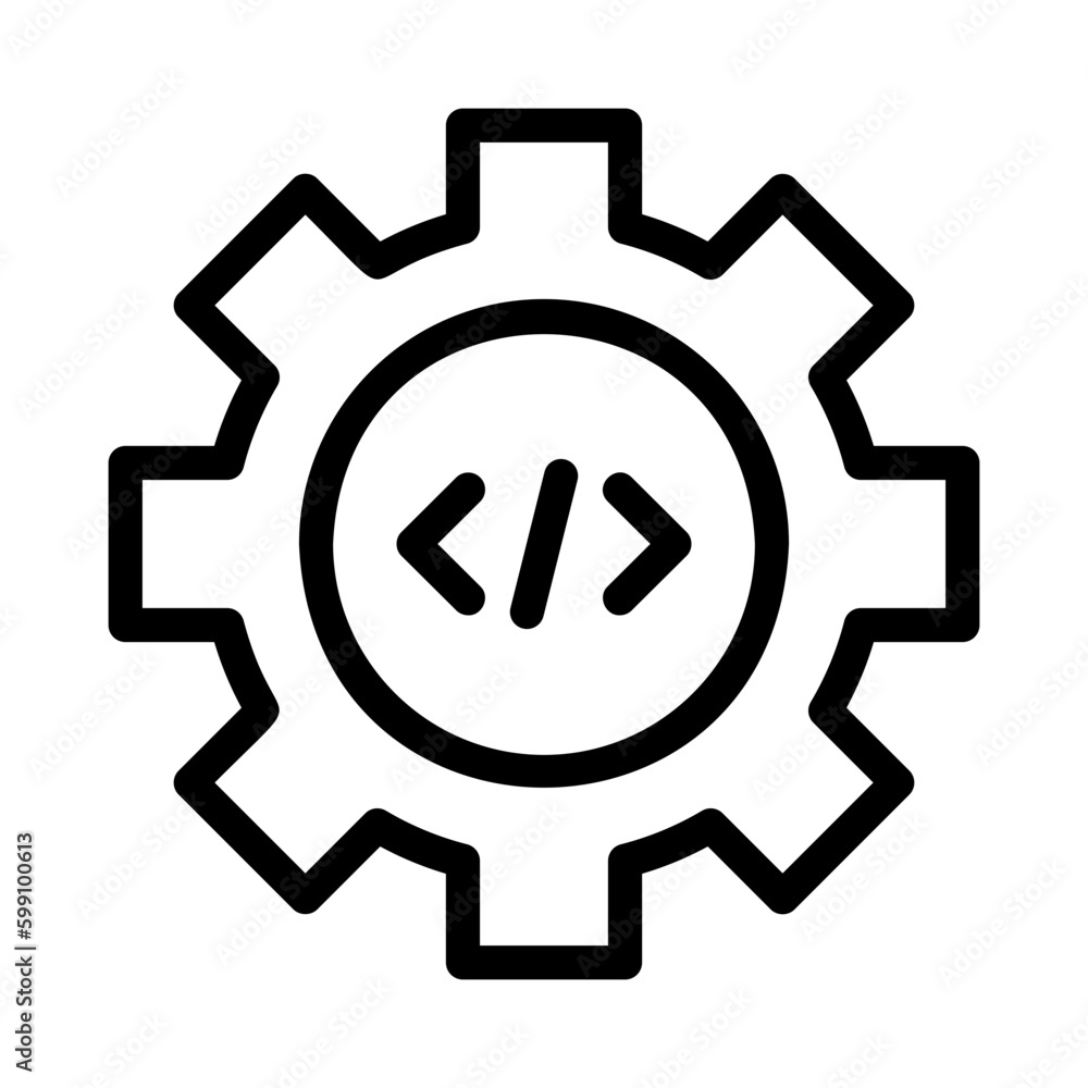 web programming line icon