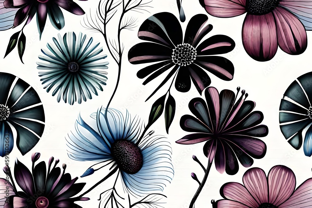 seamless pattern with flowers seamless pattern with flowers