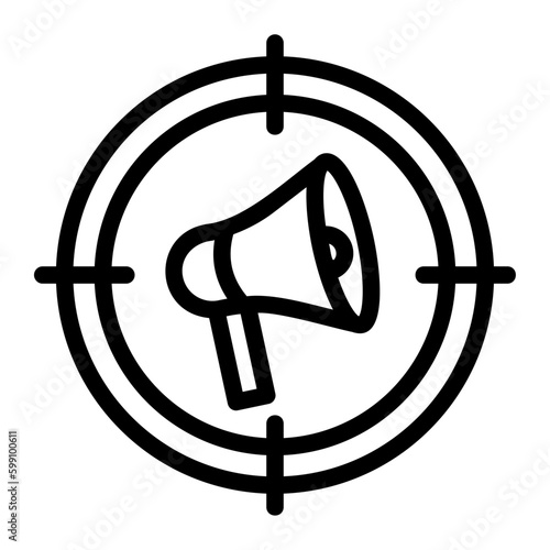 target audience line icon