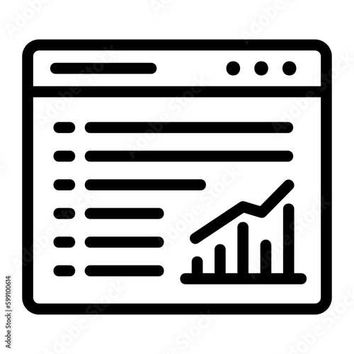 web analysis line icon