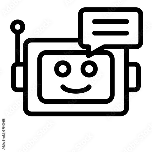 chatbot line icon