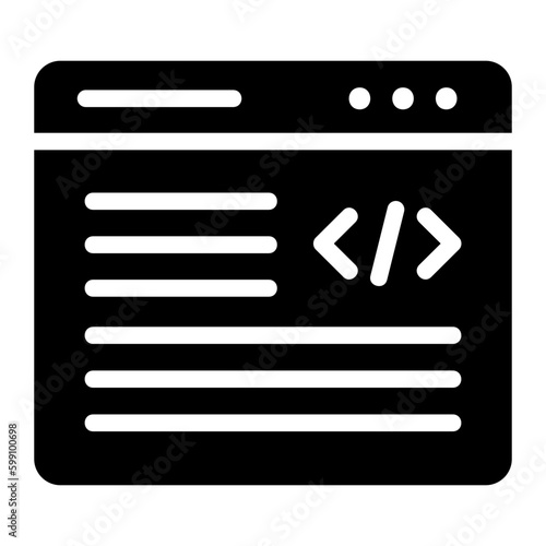 coding glyph icon