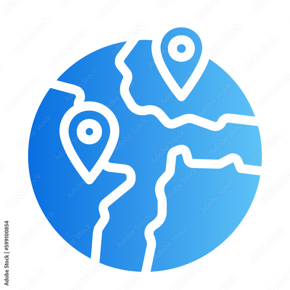 Obraz premium location pin gradient icon
