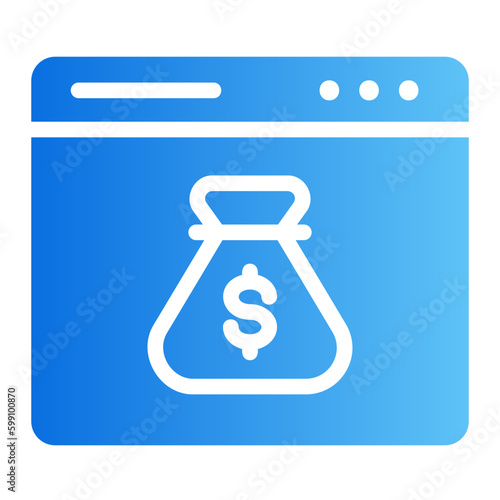 pay per click gradient icon