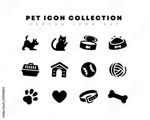 Fotótapéta Pet related icons