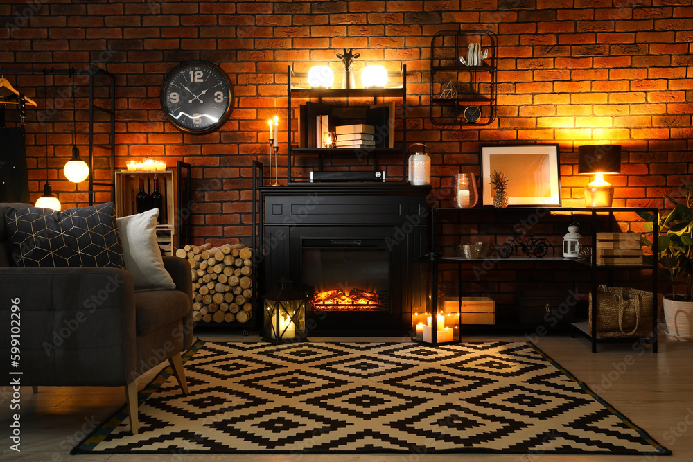 Fireplace armchair best sale