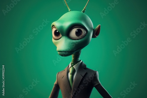 Anthropomorphic ant dressed in a suit like a businessman. Business Concept. AI generated, human enhanced © top images