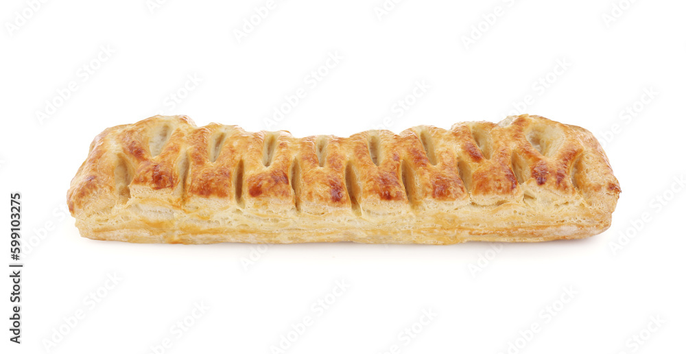 Fresh tasty puff pastry on white background Fresh tasty puff pastry on white background