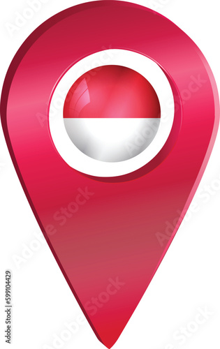 Destination pin icon with Indonesia,Monaco flag.Location red map marker Free Download Destination pin icon with Indonesia,Monaco flag.Location red map marker - GFXLoad