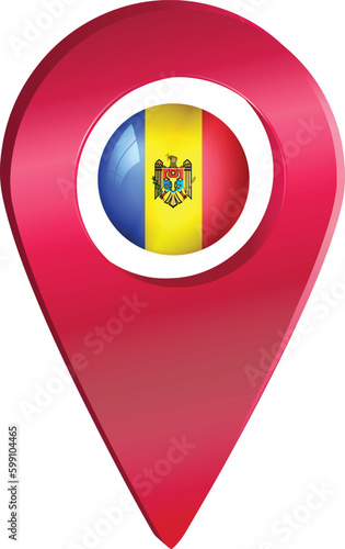 Destination pin icon with Moldova flag.Location red map marker Free Download Destination pin icon with Moldova flag.Location red map marker - GFXLoad