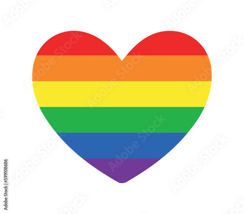 Rainbow heart, love pride icon. LGBT, Lesbian, gay, bisexual, transgender concept. Vector illustration Free Download Rainbow heart, love pride icon. LGBT, Lesbian, gay, bisexual, transgender concept. Vector illustration - GFXLoad