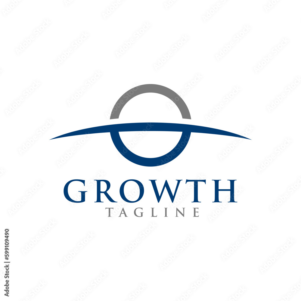 growth logo vector design illustration growth logo vector design illustration