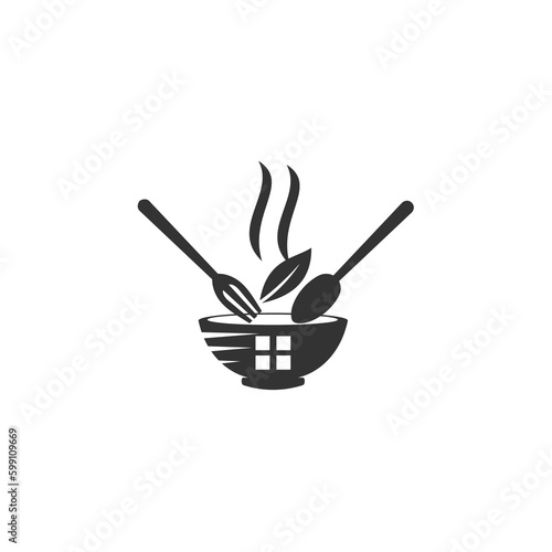 Fotografía home cooking logo template