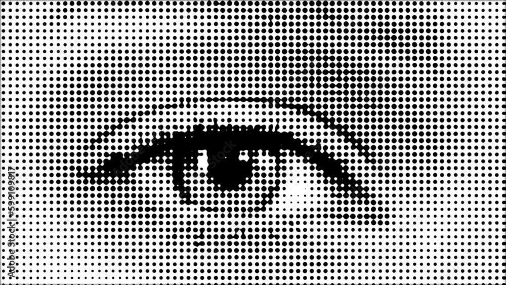Blinking Eye Comical Dots Animation