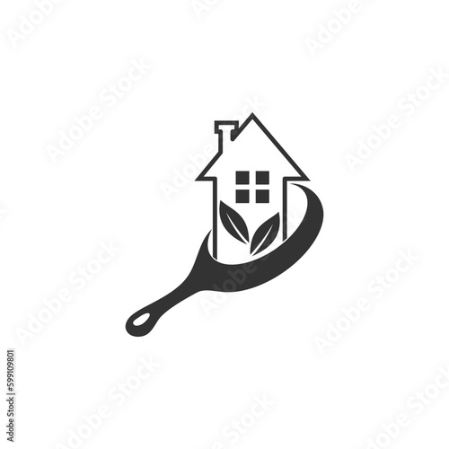 home cooking logo template. Icon Illustration Brand Identity. Isolated and flat illustration. Vector graphic