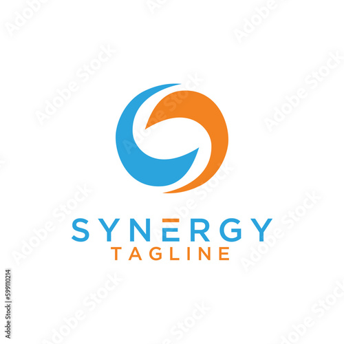 Synergy logo vector design illustration