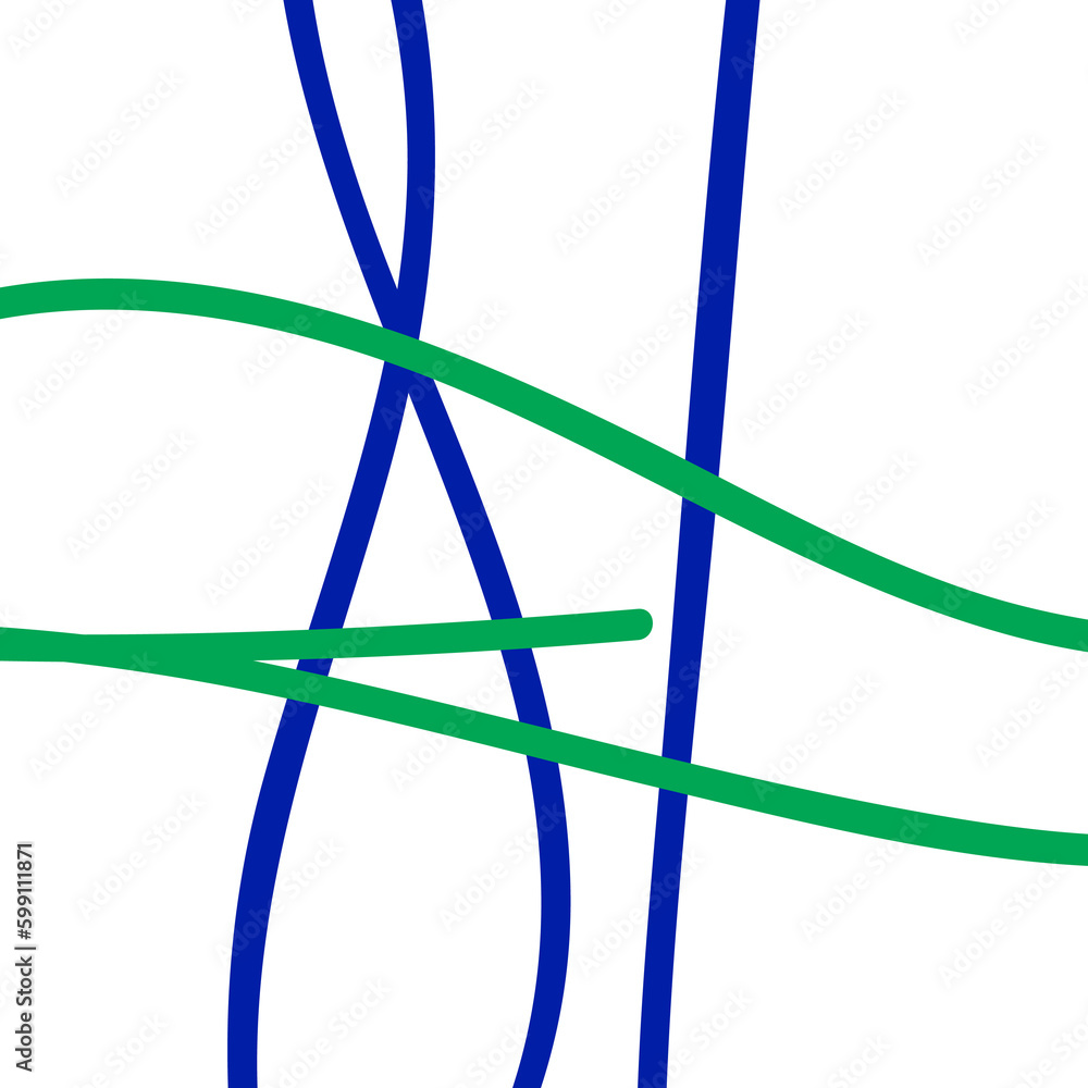 Blue green Minimal Graphic Lines