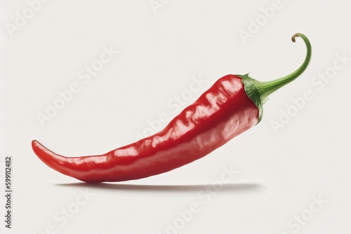 chilli pepper on white background, Generative AI, Hot sauce, Capsaicin, Paprika, Seasoning