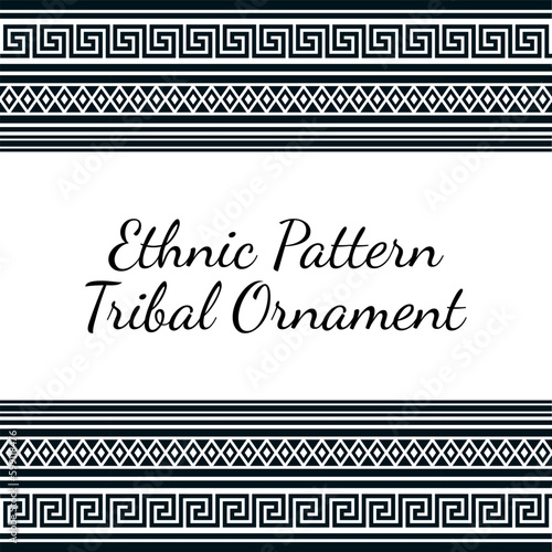 Geometric pattern in ethnic style seamless pattern. Tribal seamless pattern. aztec pattern. ethnic and tribal ornament. Horizontal stripes. tribal geometric ornament, frames, borders.