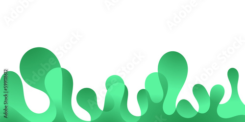 Modern background or elegant card design for birthday invite or wedding or menu with abstract green waves	